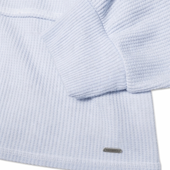 Hollister Women's Light Blue Cropped Top Long Sleeve SIZE LARGE - Picture 4 of 4